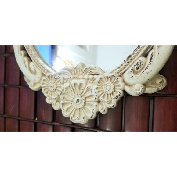 Vintage Boudoir Mirrored Vanity Tray Mirror Victorian Art Nouveau Cast Iron - Picture 2 of 4